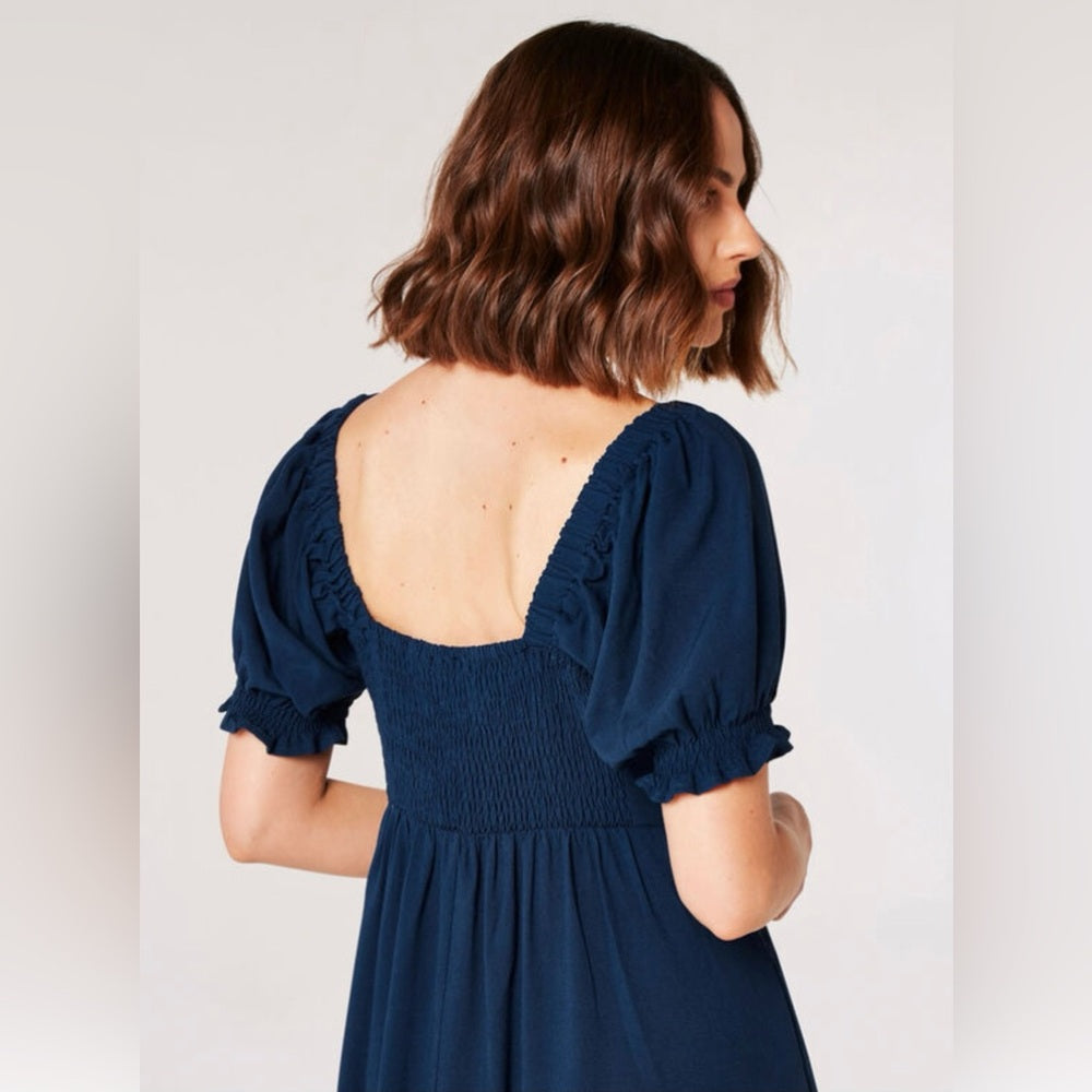 Tie Detail Milkmaid Midaxi Dress