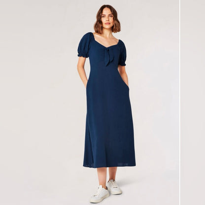Tie Detail Milkmaid Midaxi Dress