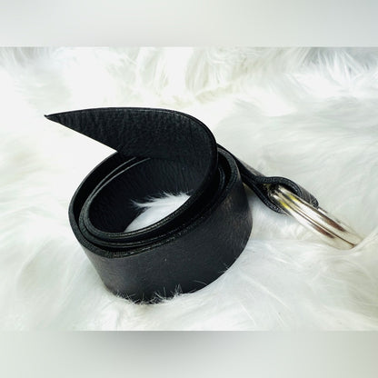 🇨🇦 Brave Leather Collection - Black with Silver hoops
