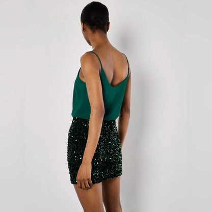 Elegant Green Sequin Dress
