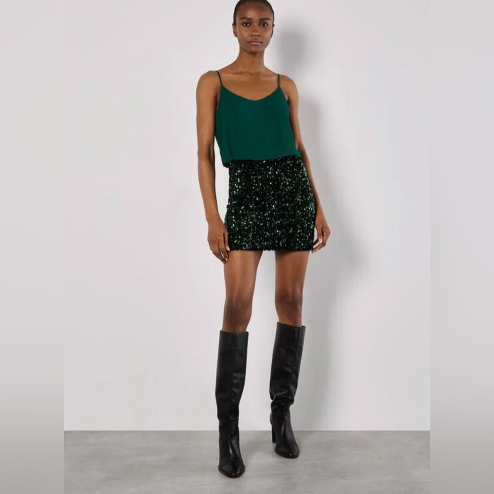 Elegant Green Sequin Dress