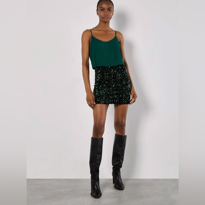 Elegant Green Sequin Dress