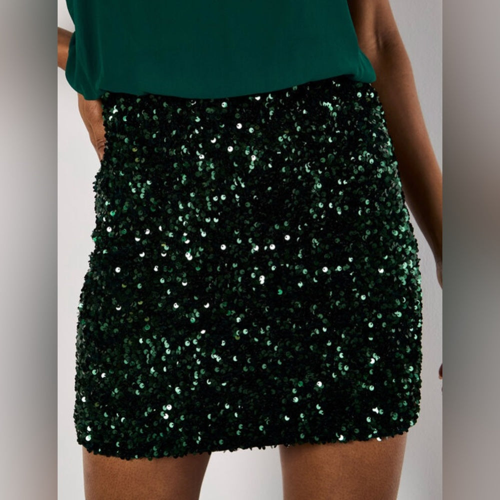 Elegant Green Sequin Dress