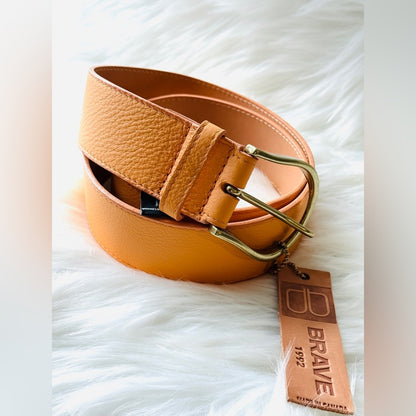 L🇨🇦 Brave Leather Collection - Bright Camel horse bit buckle