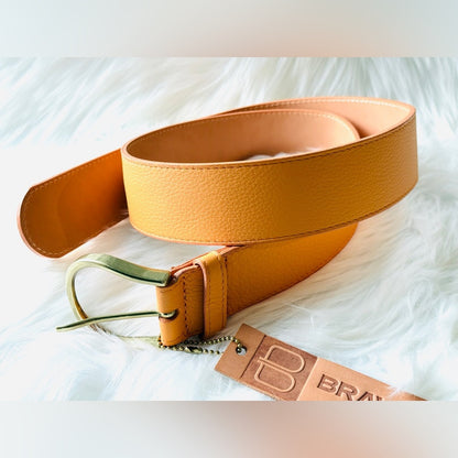 L🇨🇦 Brave Leather Collection - Bright Camel horse bit buckle