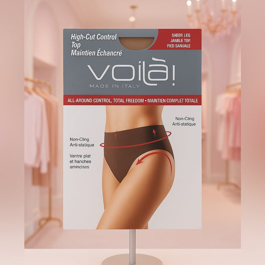 NATURAL - Volta High-Cut Control Top Pantyhose