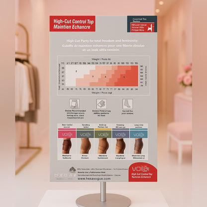 NATURAL - Volta High-Cut Control Top Pantyhose