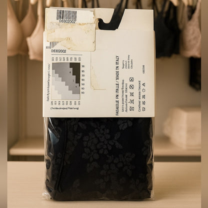 Voilà Black Floral Tights