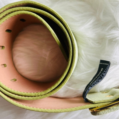 🇨🇦 Brave Leather Collection - Pistachio Leather Belt
