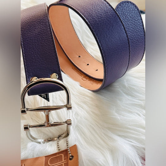 🇨🇦 Brave Leather Collection - purple horsebit with silver buckle