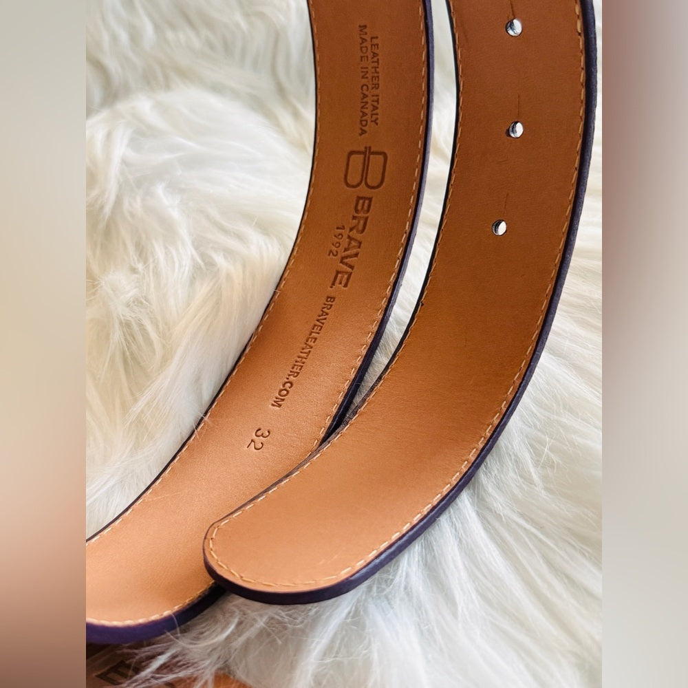 🇨🇦 Brave Leather Collection - purple horsebit with silver buckle