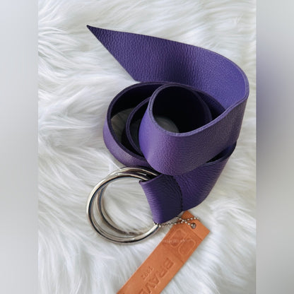 🇨🇦 Brave Leather Collection - Purple Celina Leather Belt