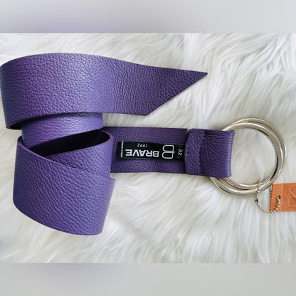 🇨🇦 Brave Leather Collection - Purple Celina Leather Belt