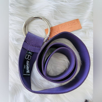 🇨🇦 Brave Leather Collection - Purple Celina Leather Belt