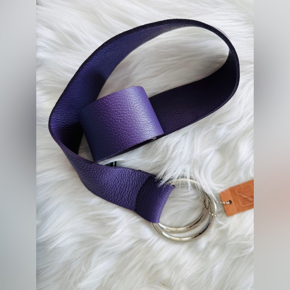 🇨🇦 Brave Leather Collection - Purple Celina Leather Belt
