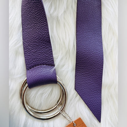 🇨🇦 Brave Leather Collection - Purple Celina Leather Belt