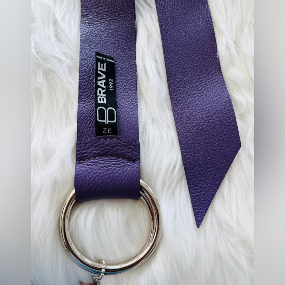 🇨🇦 Brave Leather Collection - Purple Celina Leather Belt