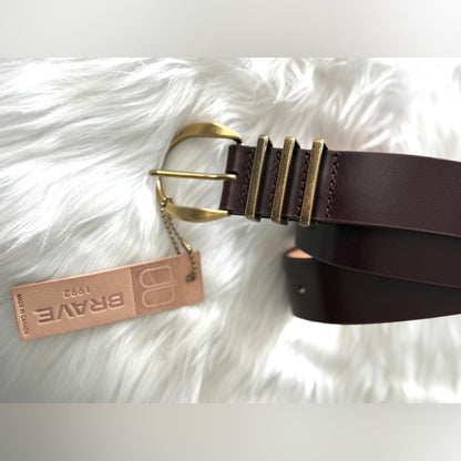 🇨🇦 Brave Leather Collection - Monte Carlo Wine with gold hardware