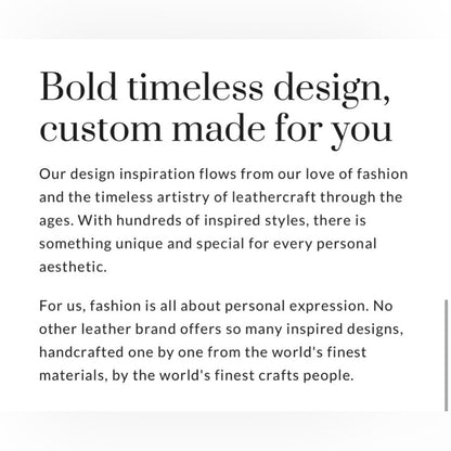 SIZING listing 25-28 - BRAVE LEATHER BELTS