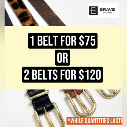 SIZING listing 30-34 BRAVE LEATHER BELTS