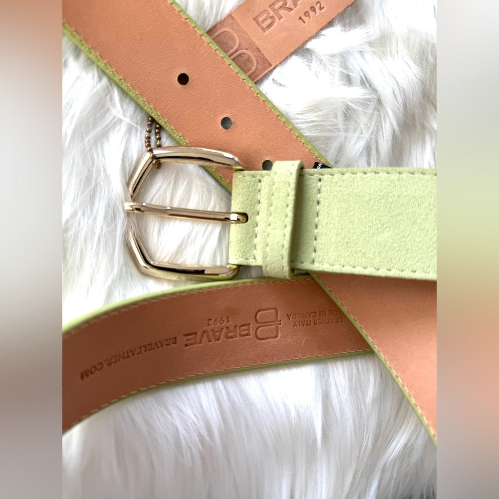 🇨🇦 Brave Leather Collection - HIMA pistachio suede – gold