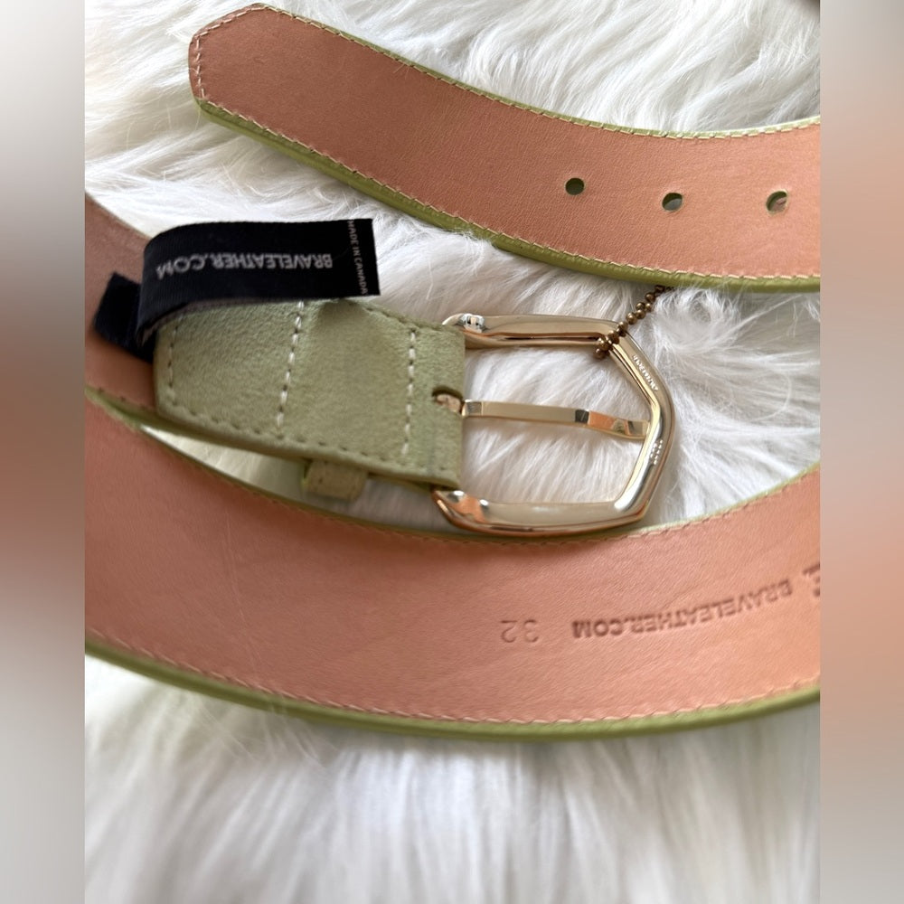 🇨🇦 Brave Leather Collection - HIMA pistachio suede – gold