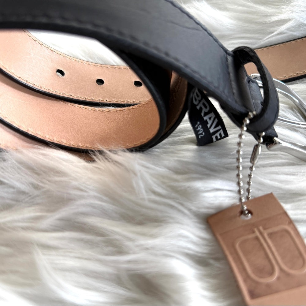 🇨🇦 Brave Leather Collection- HAISLEY smooth Black - Silver