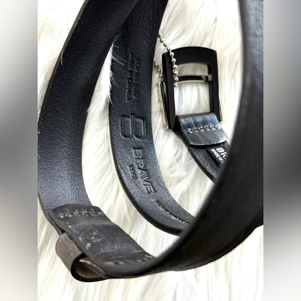 🇨🇦 Brave Leather Collection - FAULO - Black Leather - Silver & Black