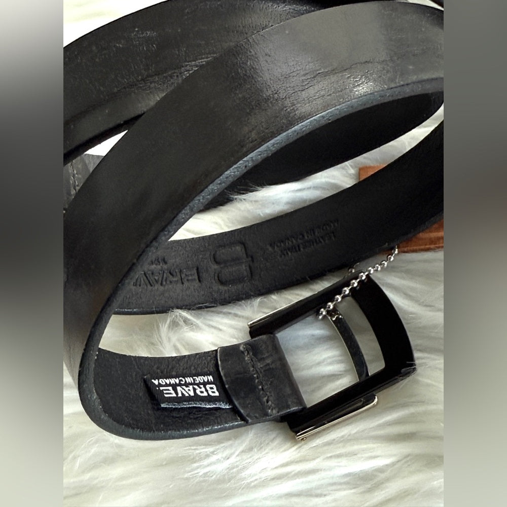 🇨🇦 Brave Leather Collection - FAULO - Black Leather - Silver & Black