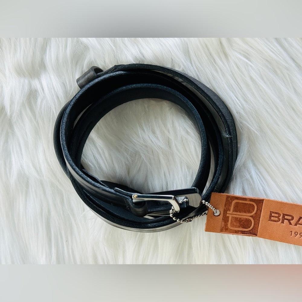 🇨🇦 Brave Leather Collection - FAULO - Black Leather - Silver & Black