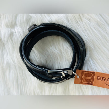 🇨🇦 Brave Leather Collection - FAULO - Black Leather - Silver & Black
