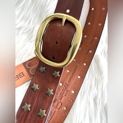 🇨🇦 Brave Leather Collection - MIRI Cognac - Brush Gold