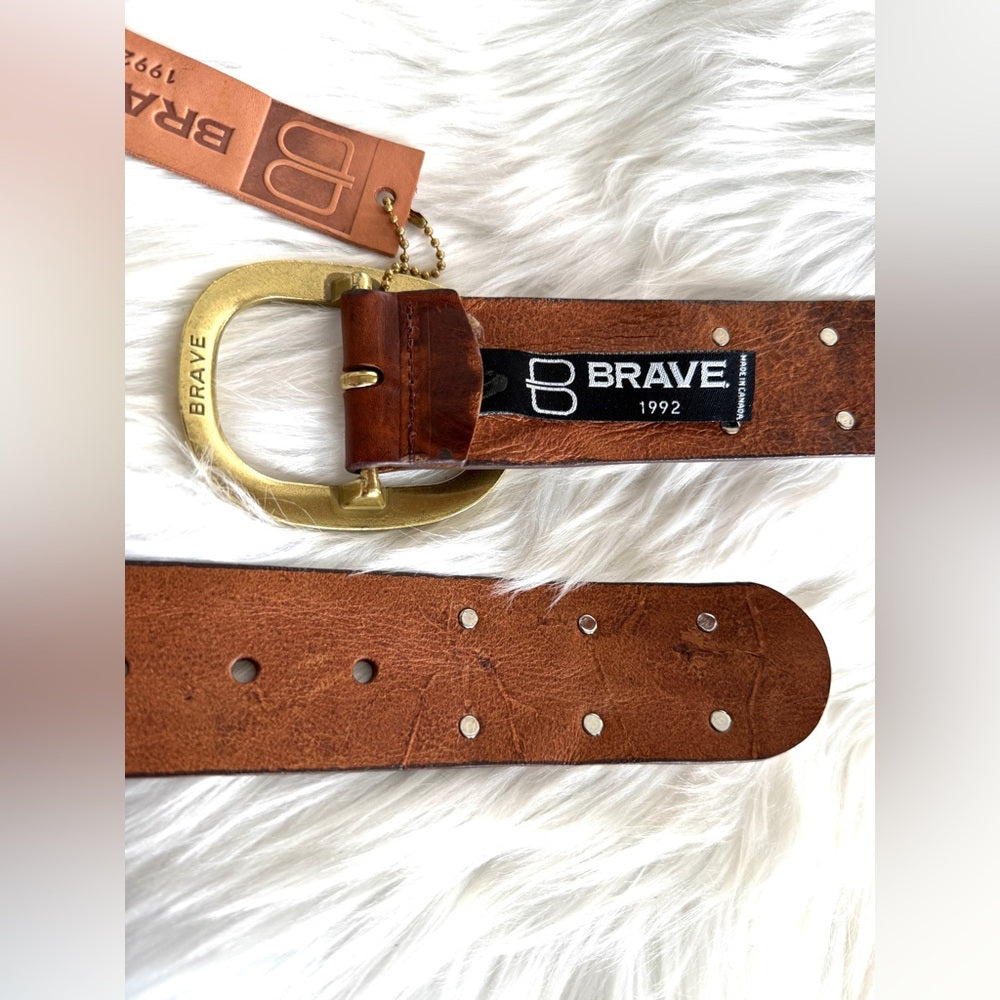 🇨🇦 Brave Leather Collection - MIRI Cognac - Brush Gold