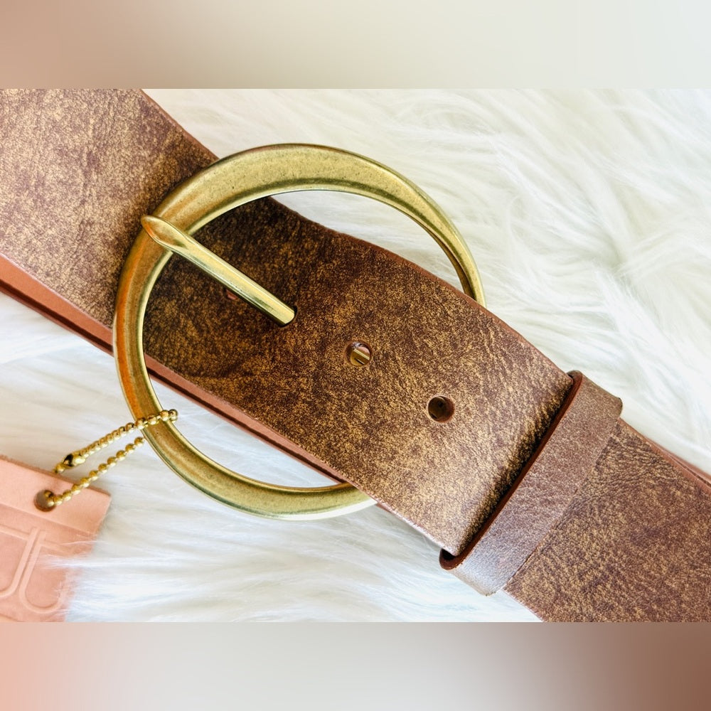 🇨🇦 Brave Leather Collection- VIER Flat Smooth Brown - Brish Gold