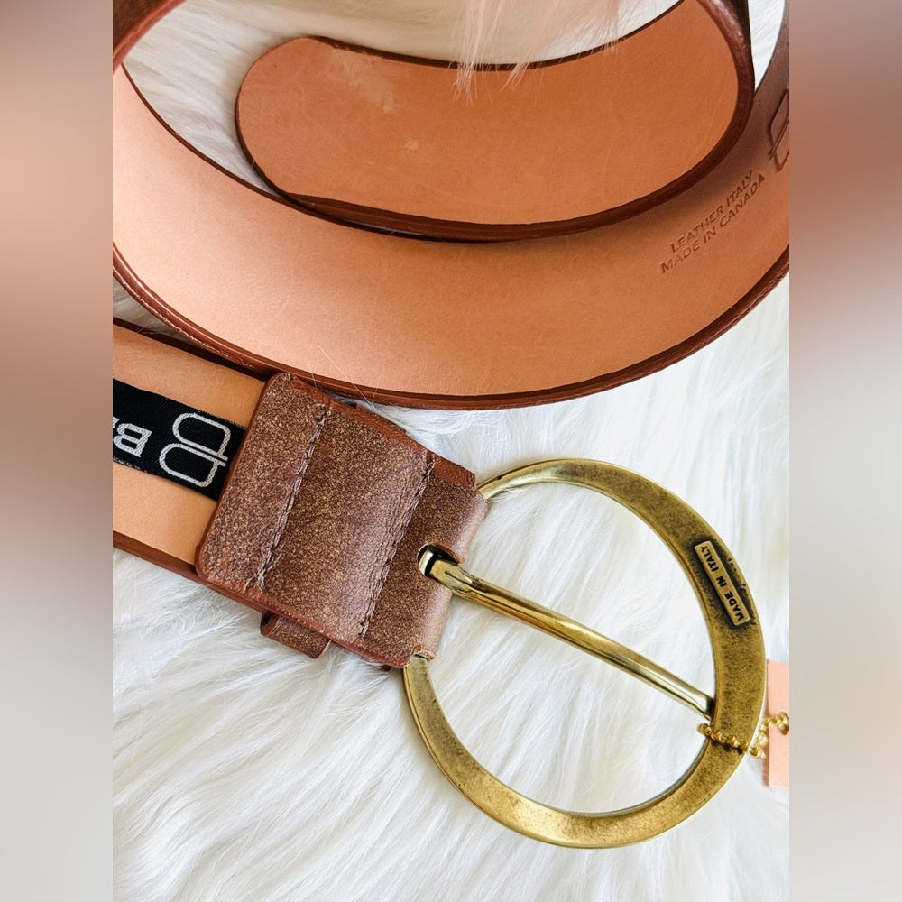 🇨🇦 Brave Leather Collection- VIER Flat Smooth Brown - Brish Gold