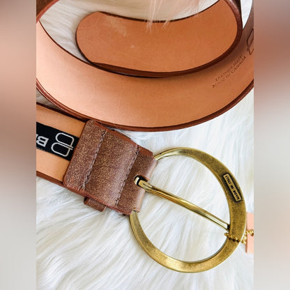 🇨🇦 Brave Leather Collection- VIER Flat Smooth Brown - Brish Gold