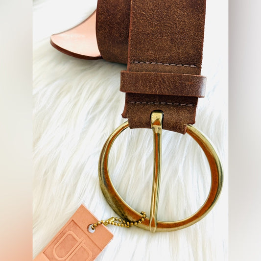 🇨🇦 Brave Leather Collection- VIER Flat Smooth Brown - Brish Gold