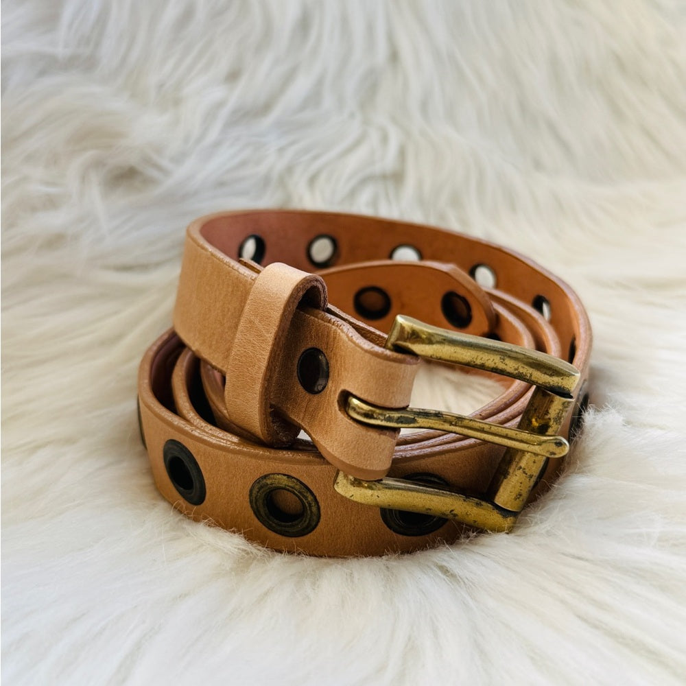 🇨🇦 Brave Leather Collection - NUDE Grommets Antique Gold