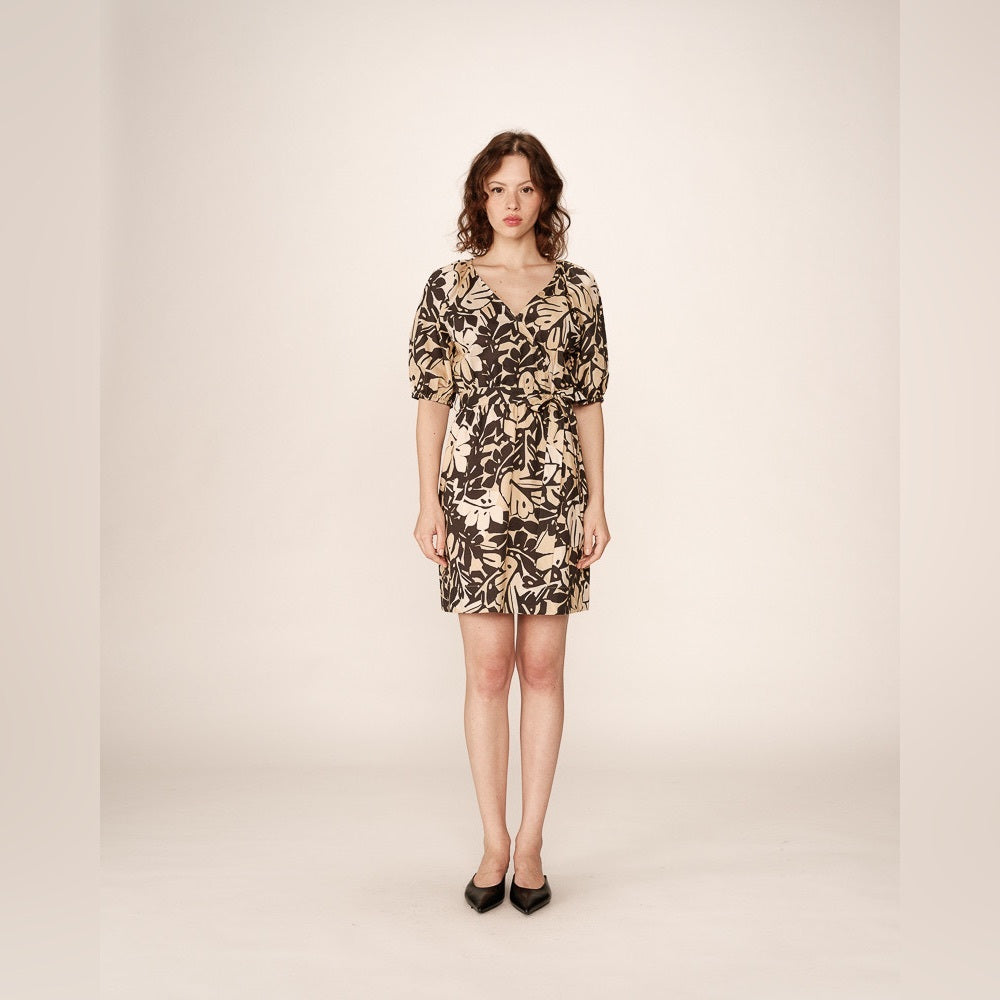 Grace & Mila - SHORT DRESS BEIGE PAVANE