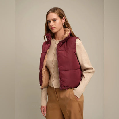 KANSAS REVERSIBLE PUFFER GILET Burgundy