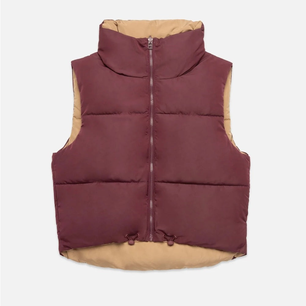 KANSAS REVERSIBLE PUFFER GILET Burgundy