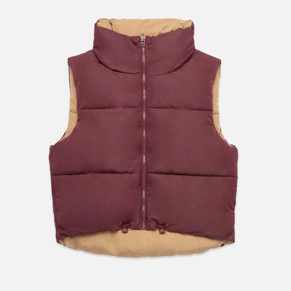 KANSAS REVERSIBLE PUFFER GILET Burgundy