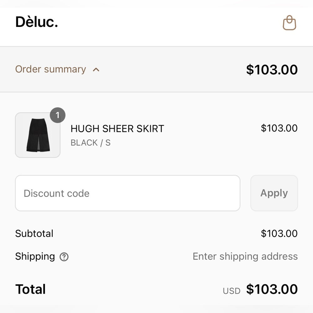 HUGH SHEER SKIRT