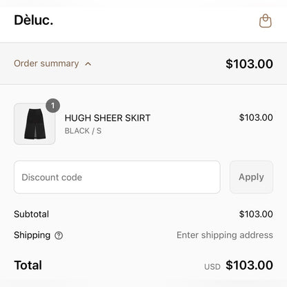 HUGH SHEER SKIRT