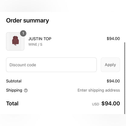 JUSTIN TOP - Burgundy