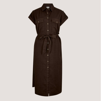 Apricot midi Burgundy DRESS