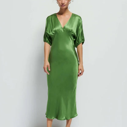 Nation LTD Lush Green Satin Gown
