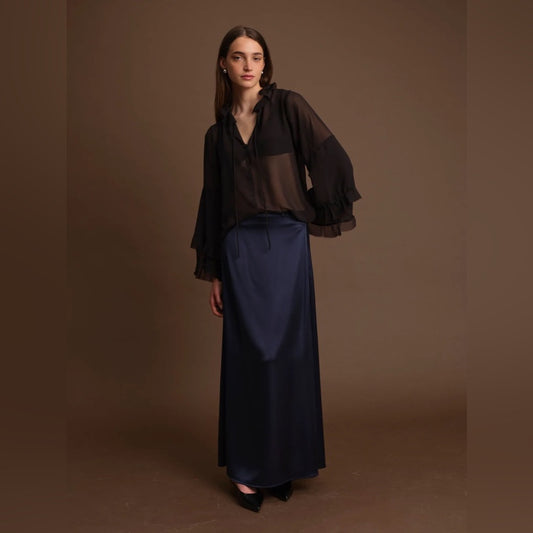 MARCUS Elegant Navy Blue Women's Skirt