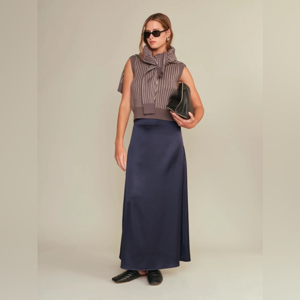 MARCUS Elegant Navy Blue Women's Skirt
