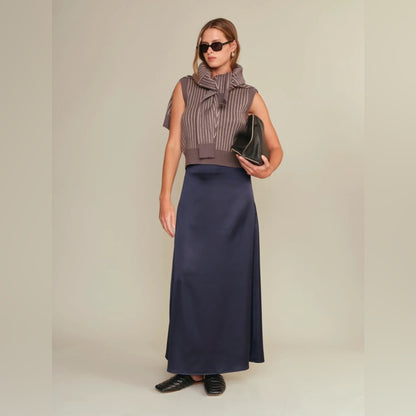 MARCUS Elegant Navy Blue Women's Skirt